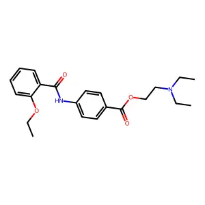 Benzoic acid, 4-(2-ethoxybenzamido)-, 2-(diethylamino)ethyl ester structure