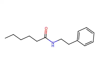 Beta-Phenylethyl n-capronamide structure