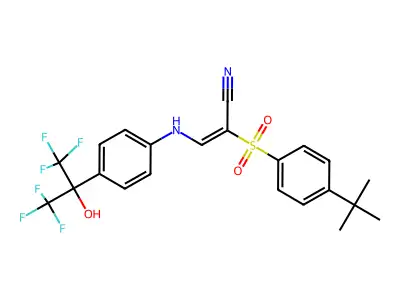 C22H20F6N2O3S structure