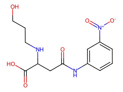 2-(3-Hydroxypropylamino)-4-(3-nitroanilino)-4-oxobutanoic acid structure