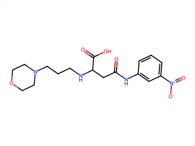 2-((3-Morpholinopropyl)amino)-4-((3-nitrophenyl)amino)-4-oxobutanoic acid structure
