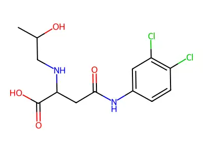 4-((3,4-Dichlorophenyl)amino)-2-((2-hydroxypropyl)amino)-4-oxobutanoic acid structure