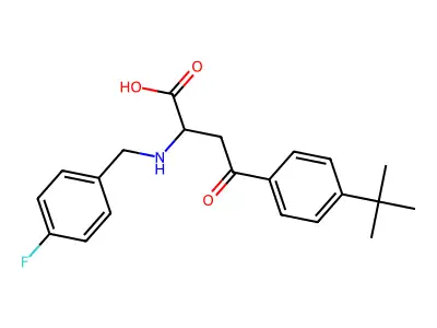 4-[4-(Tert-butyl)phenyl]-2-[(4-fluorobenzyl)amino]-4-oxobutanoic acid structure