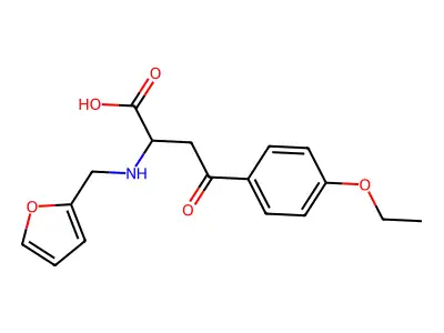4-(4-Ethoxyphenyl)-2-[(2-furylmethyl)amino]-4-oxobutanoic acid structure