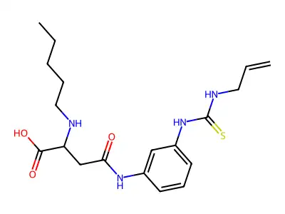 4-((3-(3-Allylthioureido)phenyl)amino)-4-oxo-2-(pentylamino)butanoic acid structure