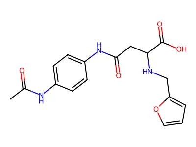4-((4-Acetamidophenyl)amino)-2-((furan-2-ylmethyl)amino)-4-oxobutanoic acid structure