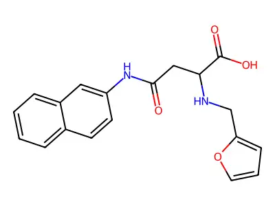 2-(Furan-2-ylmethylamino)-4-(naphthalen-2-ylamino)-4-oxobutanoic acid structure