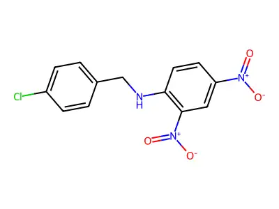 N-(4-chlorobenzyl)-2,4-dinitroaniline structure