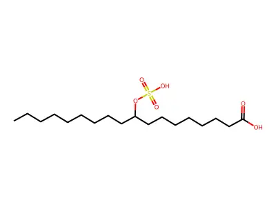 9-(Sulphooxy)octadecanoic acid structure
