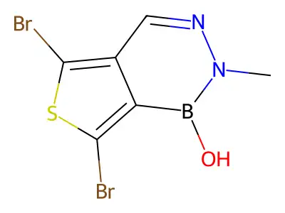 5,7-dibromo-2-methylthieno[3,4-d][1,2,3]diazaborinin-1(2H)-ol structure
