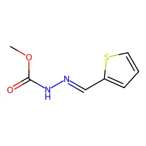 Hydrazinecarboxylic acid, (2-thienylmethylene)-, methyl ester structure
