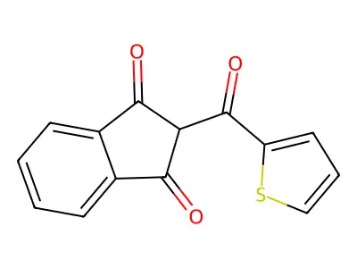 2-(2-Thienylcarbonyl)indane-1,3-dione structure