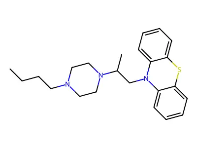 Phenothiazine, 10-(2-(4-butyl-1-piperazinyl)propyl)- structure