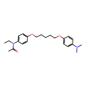 Acetanilide, 4'-(5-(p-(dimethylamino)phenoxy)pentyloxy)-N-ethyl- structure