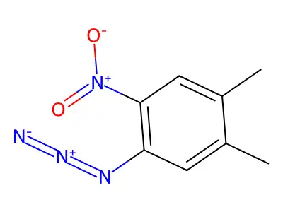 1-Azido-4,5-dimethyl-2-nitrobenzene structure