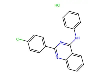 2-(4-chlorophenyl)-N-phenylquinazolin-4-amine hydrochloride structure