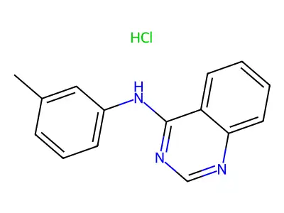 N-(3-methylphenyl)quinazolin-4-amine;hydrochloride structure