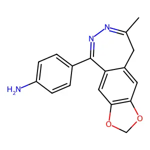 4-(8-Methyl-9H-1,3-dioxolo(4,5-H)(2,3)benzodiazepin-5-yl)benzenamine structure