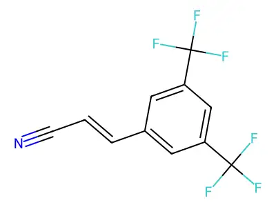 3,5-Bis(trifluoromethyl)cinnamonitrile structure