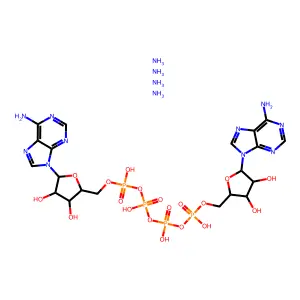 5'-(Pentahydrogen tetraphosphate)adenosine 5'-5'-ester with adenosine tetraammonium salt structure