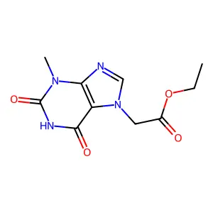 ethyl 2-(3-methyl-2,6-dioxo-2,3-dihydro-1H-purin-7(6H)-yl)acetate structure