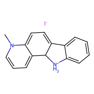 4-Methyl-11H-pyrido(3,2-a)carbazolium iodide structure