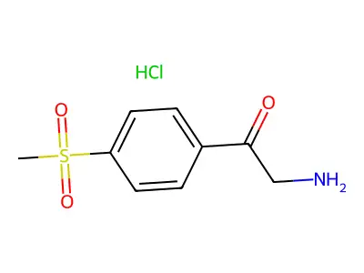 2-Amino-1-[4-(methylsulfonyl)phenyl]-1-ethanone hydrochloride structure