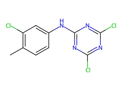 4,6-dichloro-N-(3-chloro-4-methylphenyl)-1,3,5-triazin-2-amine structure