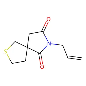 2-Thia-7-azaspiro(4.4)nonane-6,8-dione, 7-allyl- structure