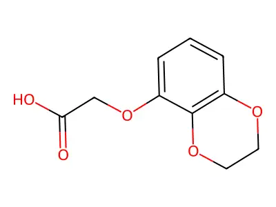 2-(2,3-Dihydro-1,4-benzodioxin-5-yloxy)acetic acid structure
