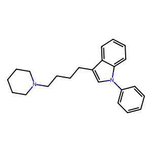 Indole, 1-phenyl-3-(4-piperidinobutyl)- structure