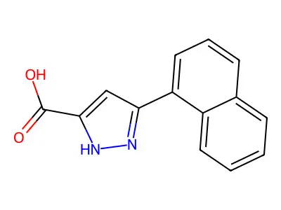 5-Naphth-1-yl-1H-pyrazole-3-carboxylic acid structure