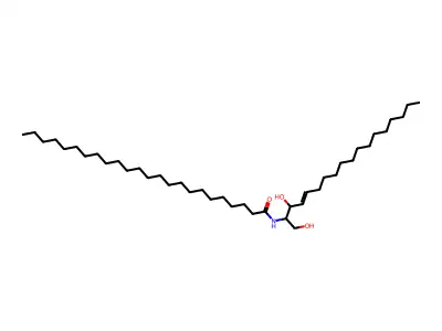 N-(1,3-dihydroxyoctadec-4-en-2-yl)tetracosanamide structure