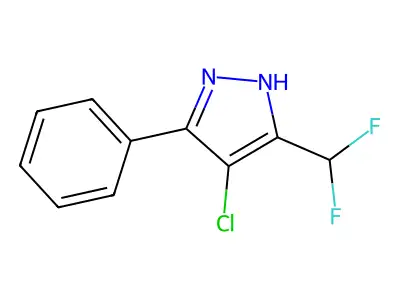 4-chloro-3-(difluoromethyl)-5-phenyl-1H-pyrazole structure