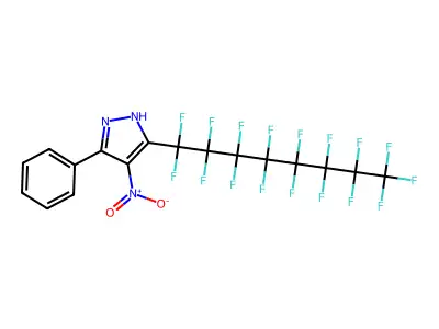 4-Nitro-3-perfluorooctyl-5-phenyl-1H-pyrazole structure