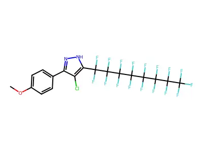 4-Chloro-5-(4-methoxyphenyl)-3-(perfluorooctyl)-1H-pyrazole structure