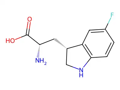 2,3-Dihydro-5-fluorotryptophan structure