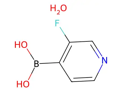 3-Fluoropyridine-4-boronic acid hydrate structure
