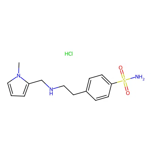 4-[2-[(1-methylpyrrol-2-yl)methylamino]ethyl]benzenesulfonamide Hydrochloride structure