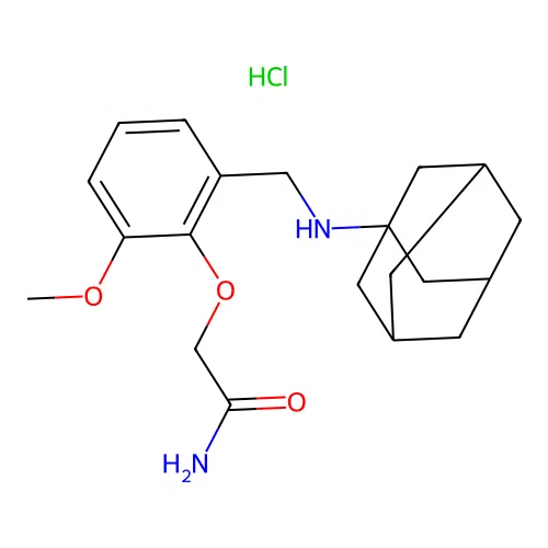 2-[2-[(1-adamantylamino)methyl]-6-methoxy-phenoxy]acetamide Hydrochloride structure