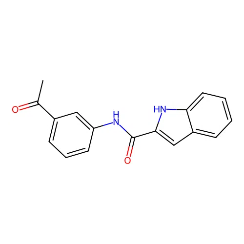N-(3-acetylphenyl)-1H-indole-2-carboxamide structure