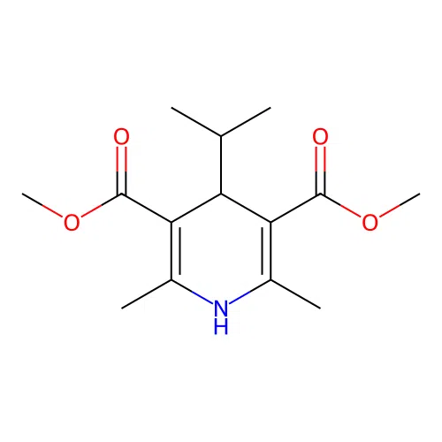 Dimethyl 4-isopropyl-2,6-dimethyl-1,4-dihydro-3,5-pyridinedicarboxylate structure