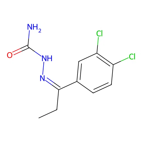 [(Z)-1-(3,4-dichlorophenyl)propylideneamino]urea structure