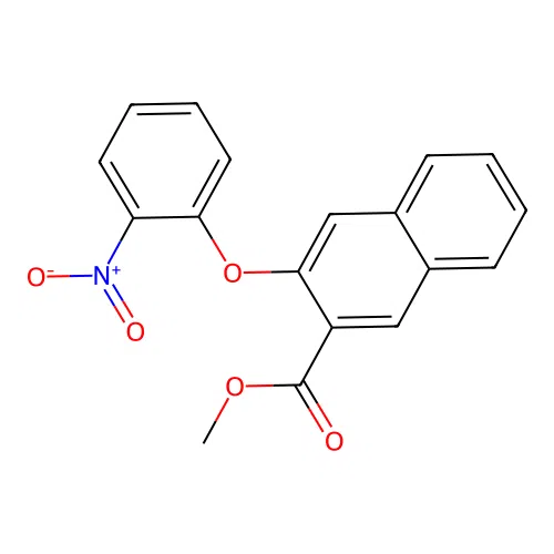 Methyl 3-(2-nitrophenoxy)naphthalene-2-carboxylate structure