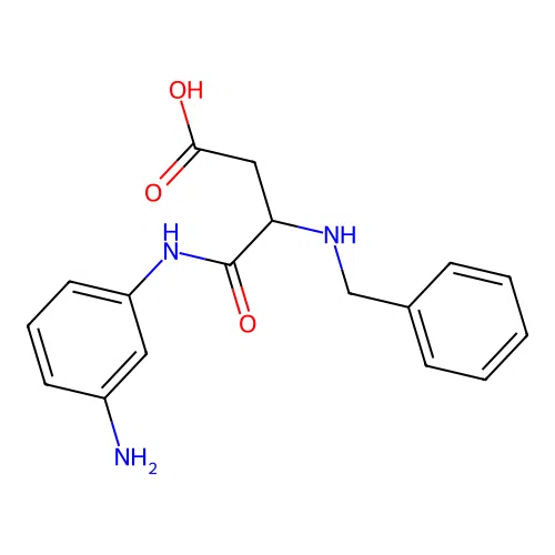 4-((3-Aminophenyl)amino)-3-(benzylamino)-4-oxobutanoic acid structure