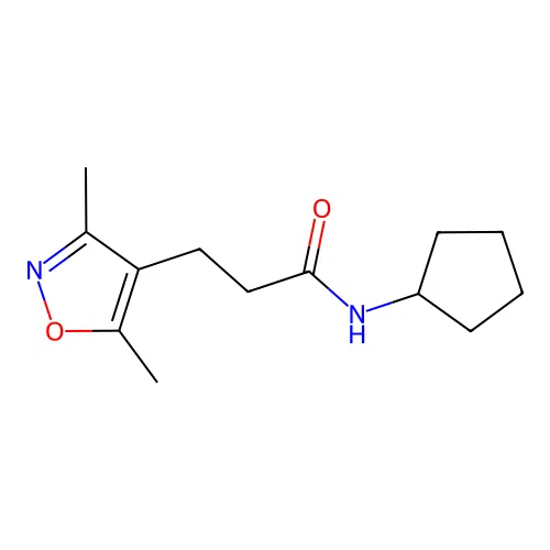 n-Cyclopentyl-3-(3,5-dimethylisoxazol-4-yl)propanamide structure