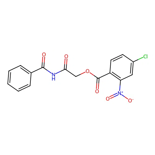 (2-Benzamido-2-oxoethyl) 4-chloro-2-nitrobenzoate structure