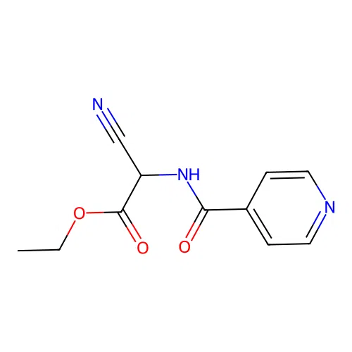 Ethyl 2-cyano-2-(pyridine-4-carbonylamino)acetate structure