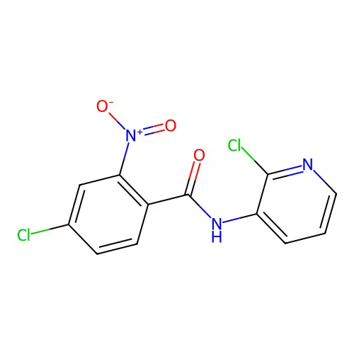 4-chloro-N-(2-chloro-3-pyridinyl)-2-nitrobenzamide structure