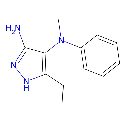 5-ethyl-4-N-methyl-4-N-phenyl-1H-pyrazole-3,4-diamine structure